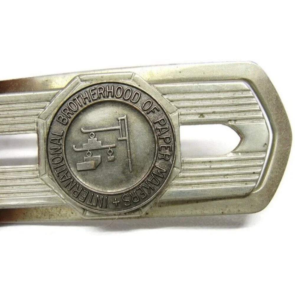 Vintage Brotherhood of Paper Makers Money Clip Bastion Bros. Rochester New York